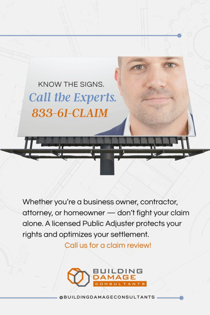 Know the Signs. Call the Experts at 833-61-CLAIM.